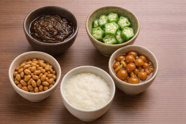 ヌメ活 おすすめ食材 もずく オクラ なめこ 山芋 納豆