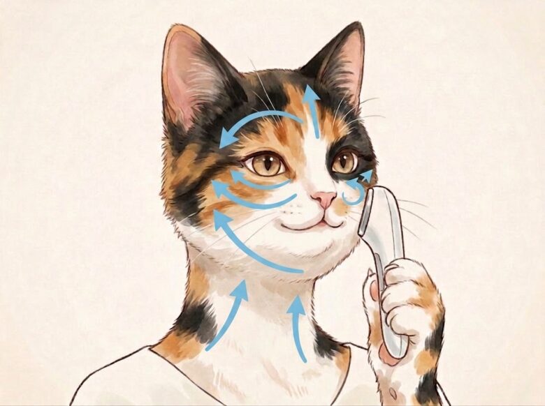 Salawit美顔器D868の使い方・顔へのあて方イラスト|更年期世代の顔のたるみケア